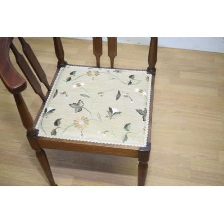 Wundervoller, antiker Edwardianischer Eckstuhl / cornerchair mit Intarsien aus Mahagoni