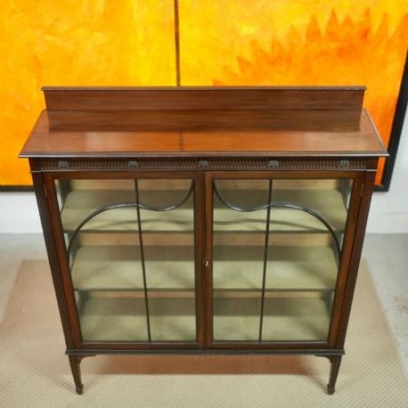 Edwardianisches mahagoni Bücherregal, mit Glastüren im Astragal-Muster