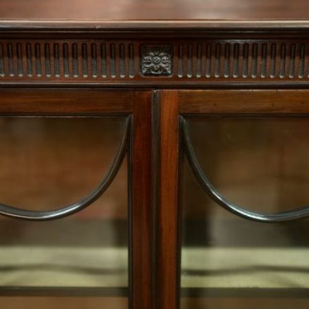 Edwardianisches mahagoni Bücherregal, mit Glastüren im Astragal-Muster