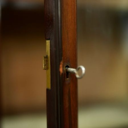 Edwardianisches mahagoni Bücherregal, mit Glastüren im Astragal-Muster