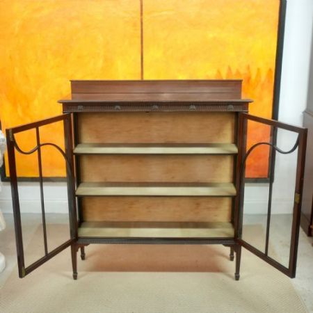 Edwardianisches mahagoni Bücherregal, mit Glastüren im Astragal-Muster