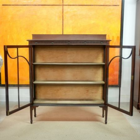 Edwardianisches mahagoni Bücherregal, mit Glastüren im Astragal-Muster