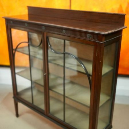 Edwardianisches mahagoni Bücherregal, mit Glastüren im Astragal-Muster