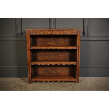 Antikes Bücherregal / open bookcase aus Ipswich Eichenholz