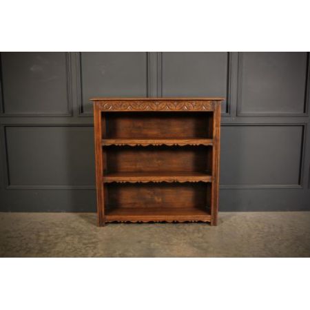 Antikes Bücherregal / open bookcase aus Ipswich Eichenholz