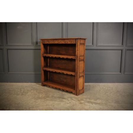 Antikes Bücherregal / open bookcase aus Ipswich Eichenholz