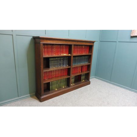 Antikes Edwardianisches Bücherregal / open bookcase aus Eichenholz