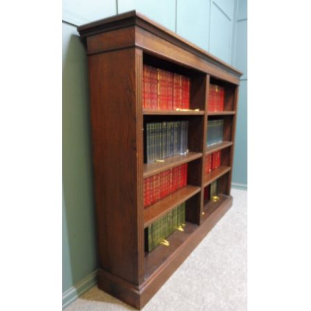 Antikes Edwardianisches Bücherregal / open bookcase aus Eichenholz