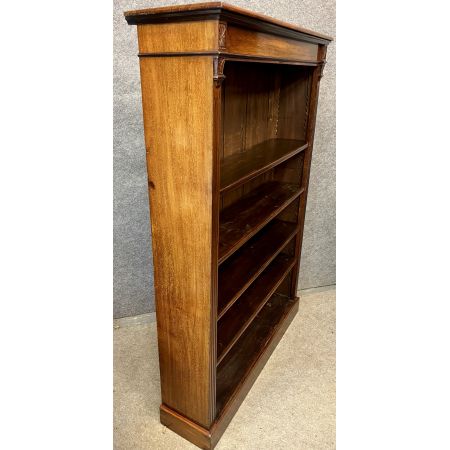 Antikes Edwardianisches Bücherregal / open bookcase aus Mahagoni verstellbar