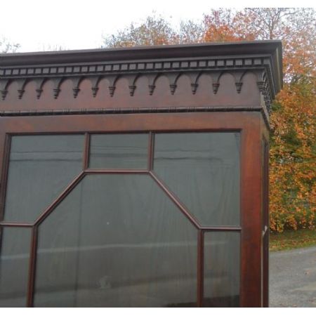 Antiker Georgianischer Bücherschrank / bookcase mit Glastüren