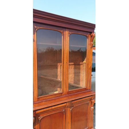 Antiker Viktorianischer zweiteiliger Bücherschrank / bookcase aus Mahagoni