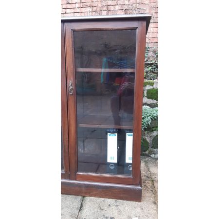 Antikes Edwardianisches Bücherregal / Büchervitrine / bookcase verglast