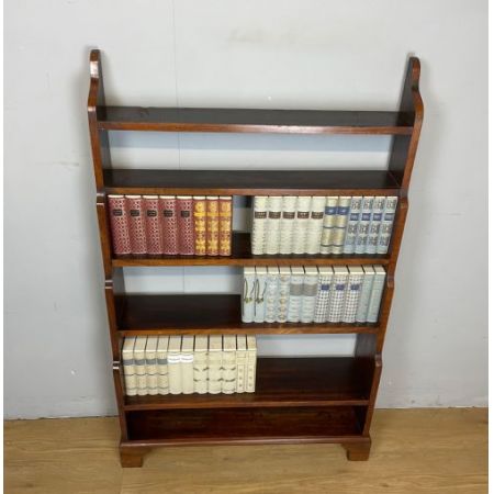 Antikes freistehendes wasserfall Bücherregal aus Mahagoni / freestanding waterfall bookcase