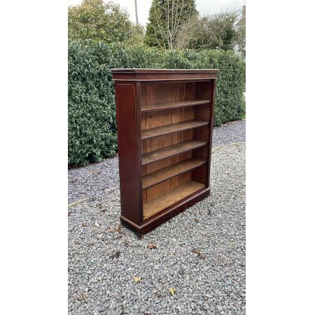 großes spätviktorianisches Bücherregal aus Mahagoni