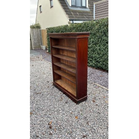 großes spätviktorianisches Bücherregal aus Mahagoni