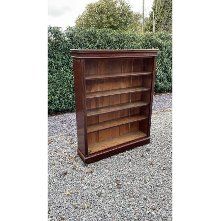 großes spätviktorianisches Bücherregal aus Mahagoni