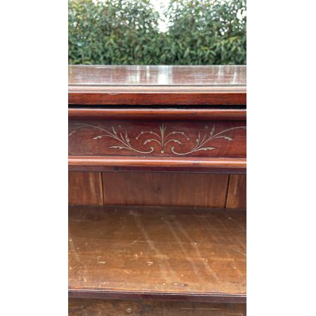 großes spätviktorianisches Bücherregal aus Mahagoni