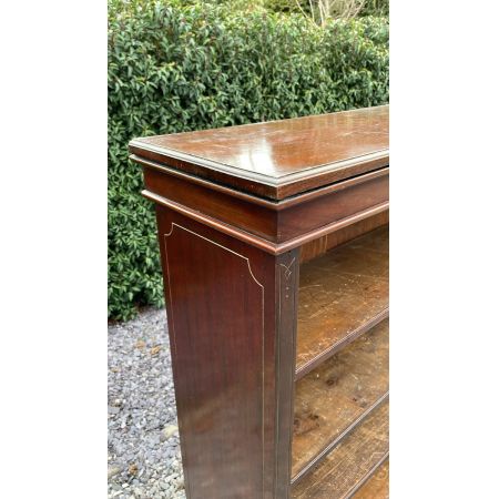 großes spätviktorianisches Bücherregal aus Mahagoni