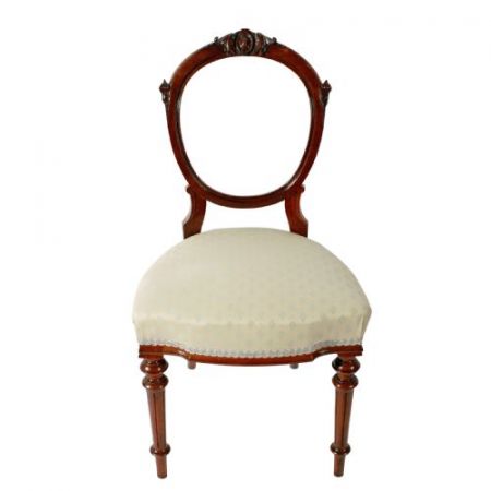 Ein paar antiker viktorianischer Stühle aus Nussbaumholz