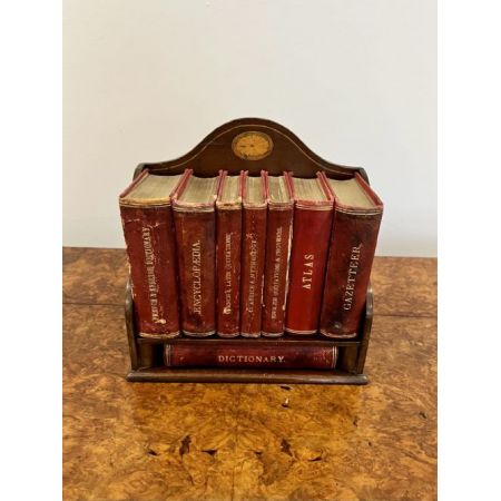 Antiker Edwardianischer Bücherständer aus Mahagoni