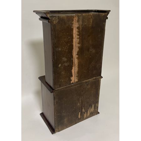 Antiker Vitrinenschrank, Küchenschrank aus Kiefernholz