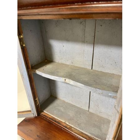 Antiker Vitrinenschrank, Küchenschrank aus Kiefernholz