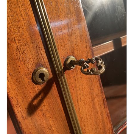 Antiker Mahagoni-Bücherschrank mit Unterschrank aus dem 19. Jahrhundert