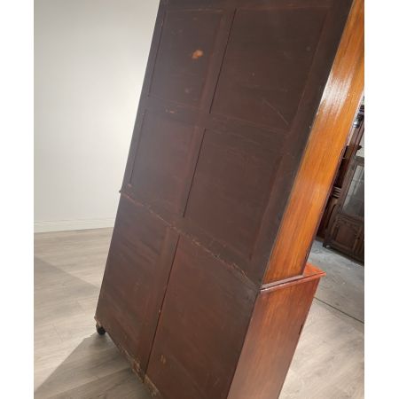 Antiker Mahagoni-Bücherschrank mit Unterschrank aus dem 19. Jahrhundert