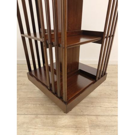 Antikes Edwardianisches Bücherregal / revolving bookcase aus Nussbaumholz