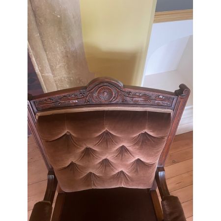 Spätviktorianischer Gents and Ladies chair aus Nussbaumholz