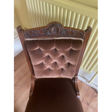 Spätviktorianischer Gents and Ladies chair aus Nussbaumholz