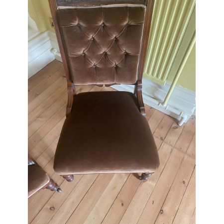 Spätviktorianischer Gents and Ladies chair aus Nussbaumholz