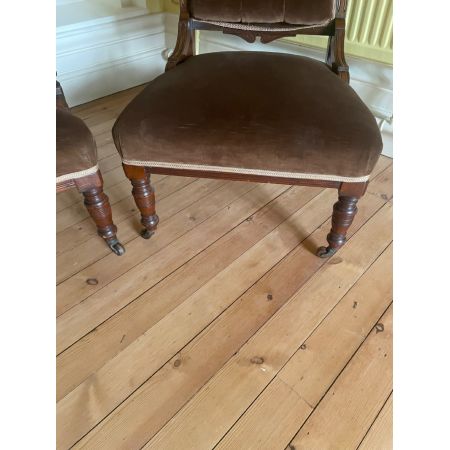 Spätviktorianischer Gents and Ladies chair aus Nussbaumholz