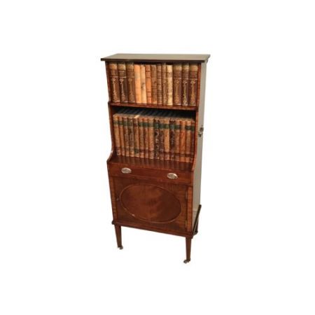 Antikes Bücherregal, open waterfall bookcase aus Mahagoni