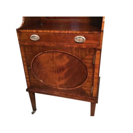 Antikes Bücherregal, open waterfall bookcase aus Mahagoni