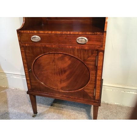 Antikes Bücherregal, open waterfall bookcase aus Mahagoni