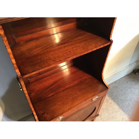 Antikes Bücherregal, open waterfall bookcase aus Mahagoni