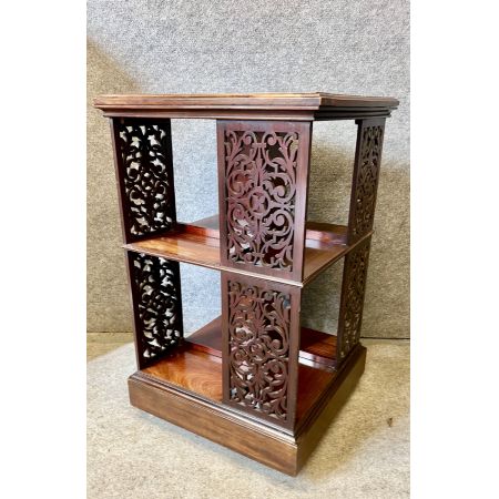 Antikes Edwardianisches Bücherregal / revolving bookcase aus Mahagoni mit Intarsien