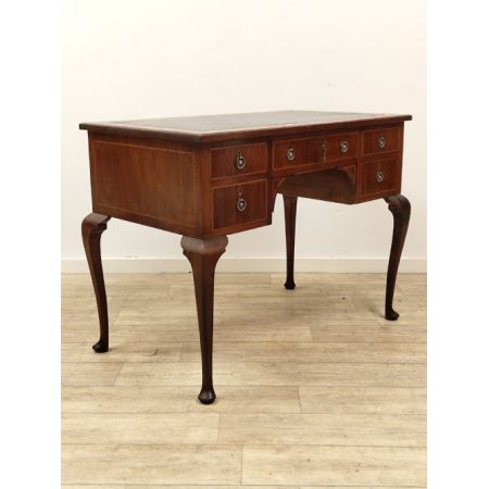 Antiker Edwardianischer Massivholz-Damenschreibtisch aus Mahagoni für Büroarbeit und Schreibarbeiten