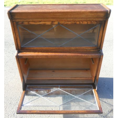 Bücherschrank / Büchervitrine / stacking bookcase von Warwick aus Eichenholz