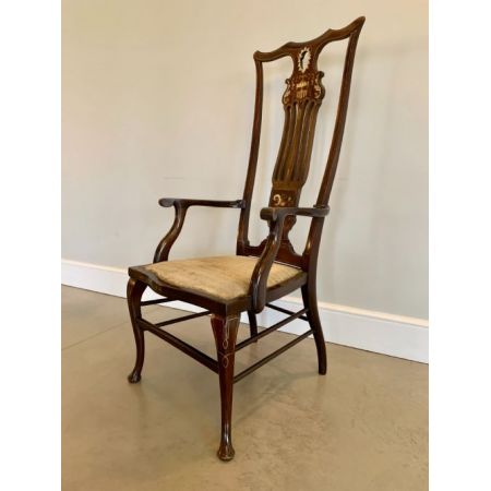 hochwertigen Edwardianischen Armsessel aus Mahagoni