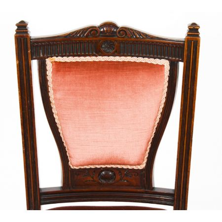 Wunderschönes Paar antiker Stühle im spätviktorianischen Stil aus Mahagoni