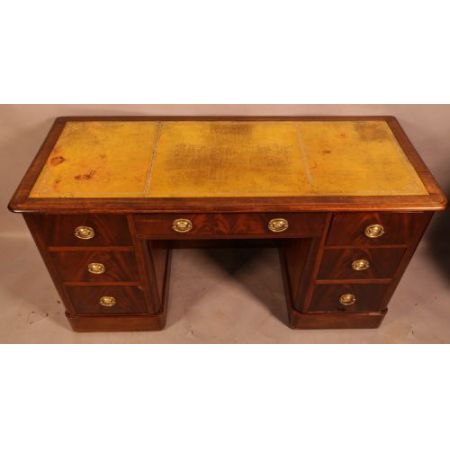 Großer viktorianischen Schreibtisch / pedestal desk aus Mahagoni