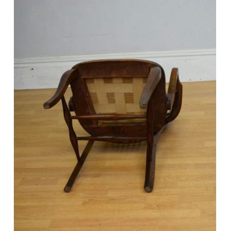 Eleganter edwardianischer Eichenschreibtischstuhl / Bürostuhl