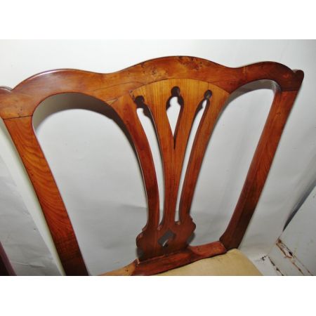 Paar massiver George III Eibenholz-Sidechairs