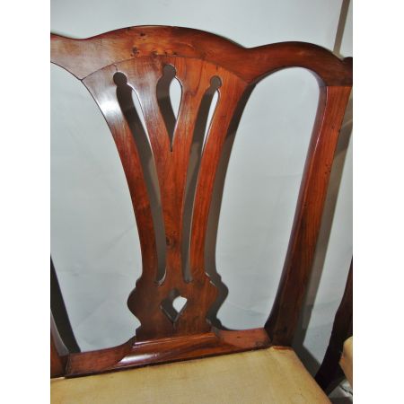 Paar massiver George III Eibenholz-Sidechairs