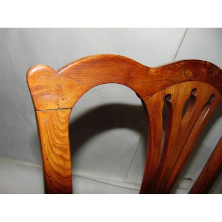 Paar massiver George III Eibenholz-Sidechairs