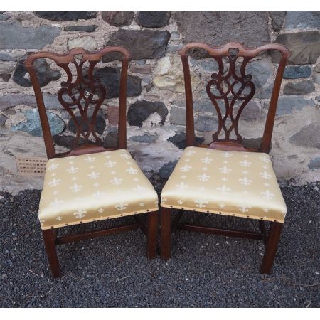 Ein Paar Georgianische Stühle im "Chippendale" Design aus Mahagoni