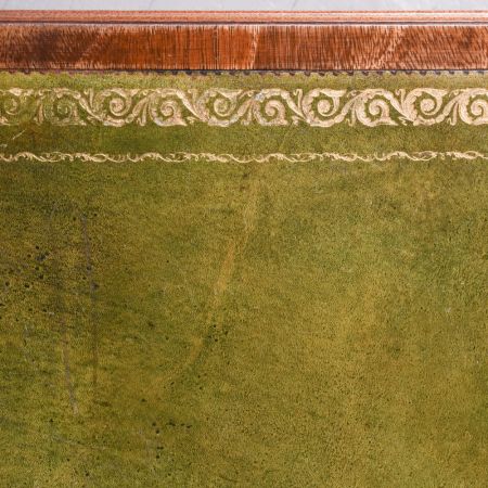 Massiver Partnersdesk / Schreibtisch aus Padouk-Holz im George-IV-Stil