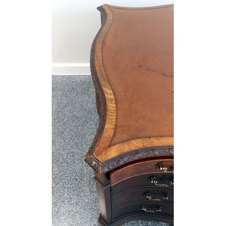 Hochwertiger edwardianischer Partnersdesk aus Mahagoni im georgianischen Stil